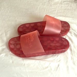 Coach Ulysses pool slides. Pink. Size 7